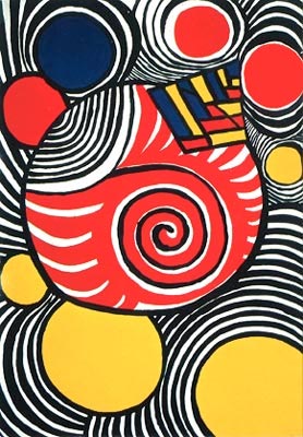 Clown by Alexander Calder | Color lithograph, hand signed. | 1972