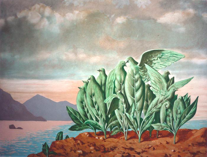 L’Ile au Trésor [Treasure Island] by René Magritte | Color lithograph. | c. 1979 – 1980