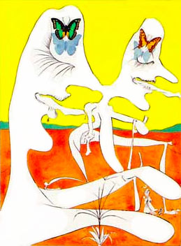 Papillons de l’anti-matière by Salvador Dalí | Color lithograph, hand signed. | c. 1974